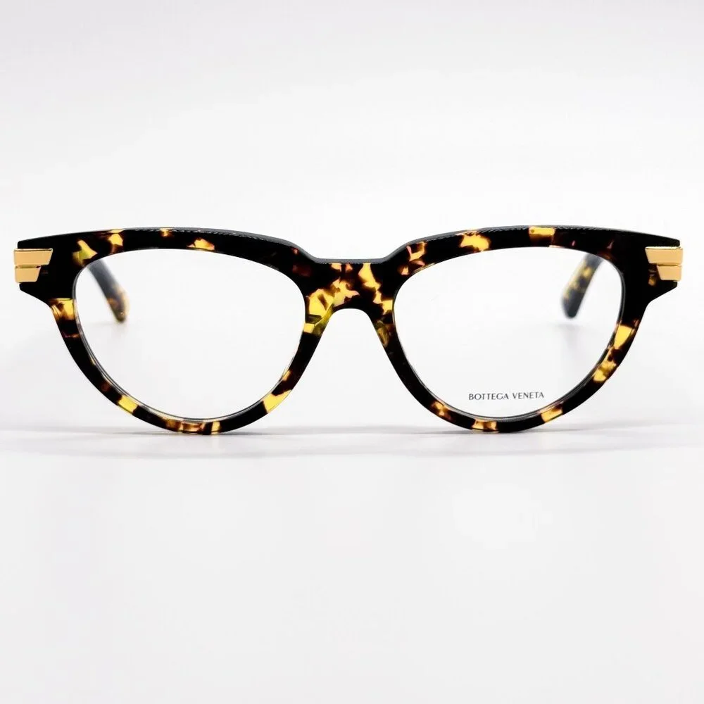 NEW BOTTEGA VENETA EYEGLASSES BV1106O 002 CAT EYE HAVANA WOMEN EYEWEAR